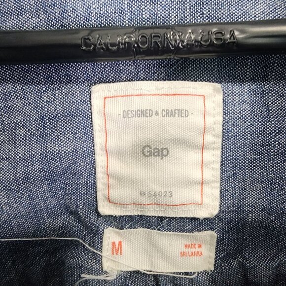 Mens Gap Dress Shirt Heather Blue Long Sleeve Button-Down Size M - Picture 5 of 10